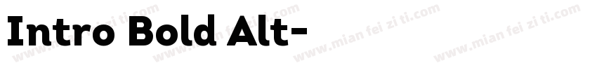 Intro Bold Alt字体转换